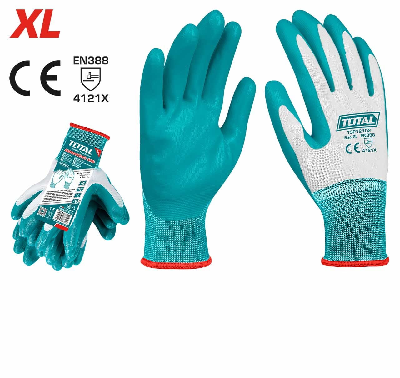 Total radne rukavice sa nitrilnim premazom XL TSP12102