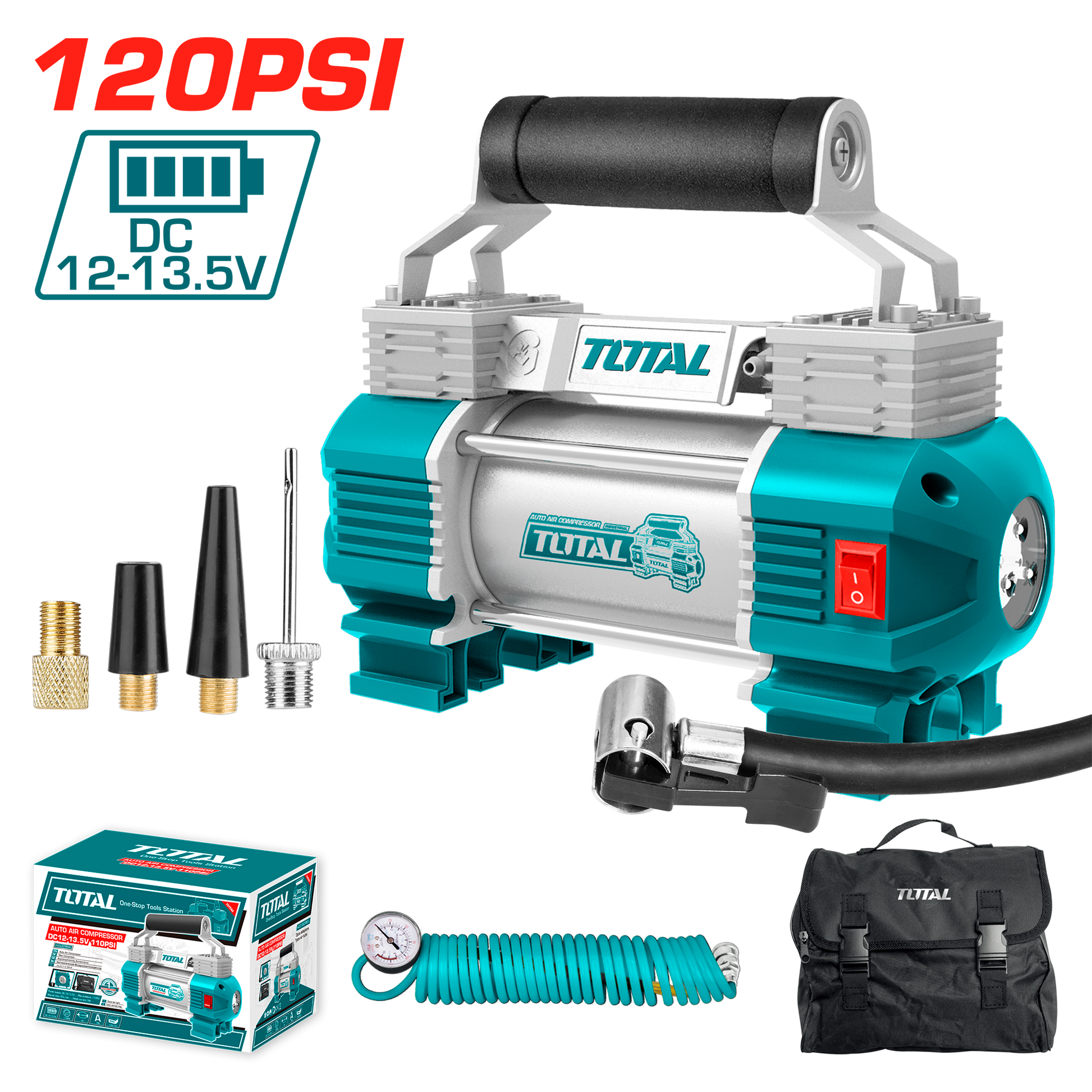 Total auto-kompresor 12 V, 45 l/min TTAC2506